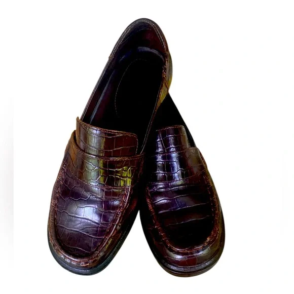 Rockport Brown Leather Slip-On Loafers 7 1/2 W Men’s Men main image 3